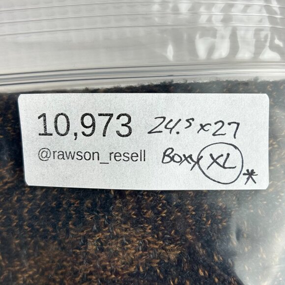 Jos A Bank Brown Chunky Knit Sweater XL Boxy READ Grandpa 90s Argyle Checkered - Picture 6 of 6